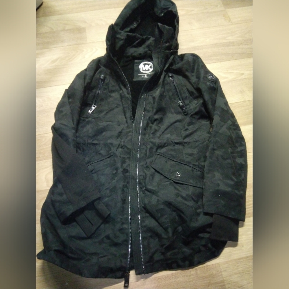 Michael Kors Black Camouflage Women's Field Jacket